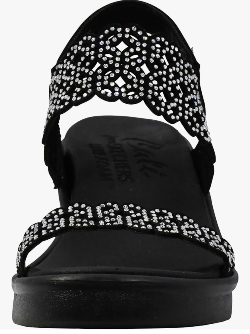 New black Skechers Women's Rumble On Sassy Dayz Wedge Slip On Sandals - Size 9 - Picture 5 of 15